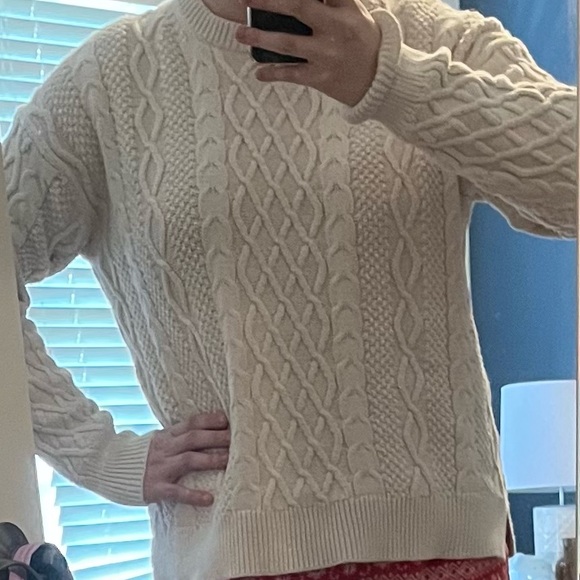 J. Crew Cream Cable Knit Sweater - Picture 3 of 3